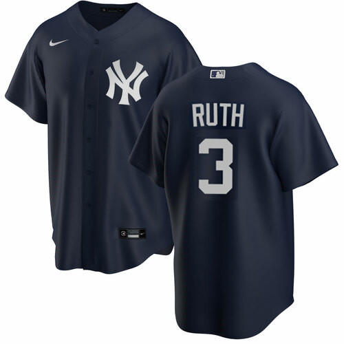 Men's New York Yankees #3 Babe Ruth Navy Cool Base Stitched Jersey